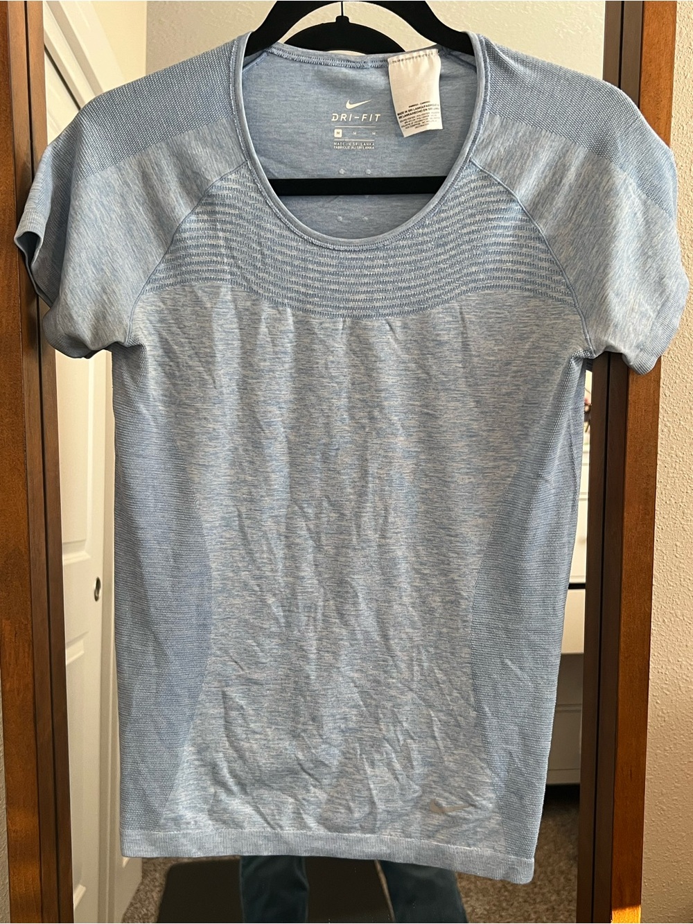 Nike Dri-FIT Heather Sky Blue Women's Athletic Tee